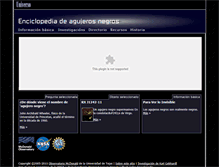 Tablet Screenshot of blackholes.radiouniverso.org